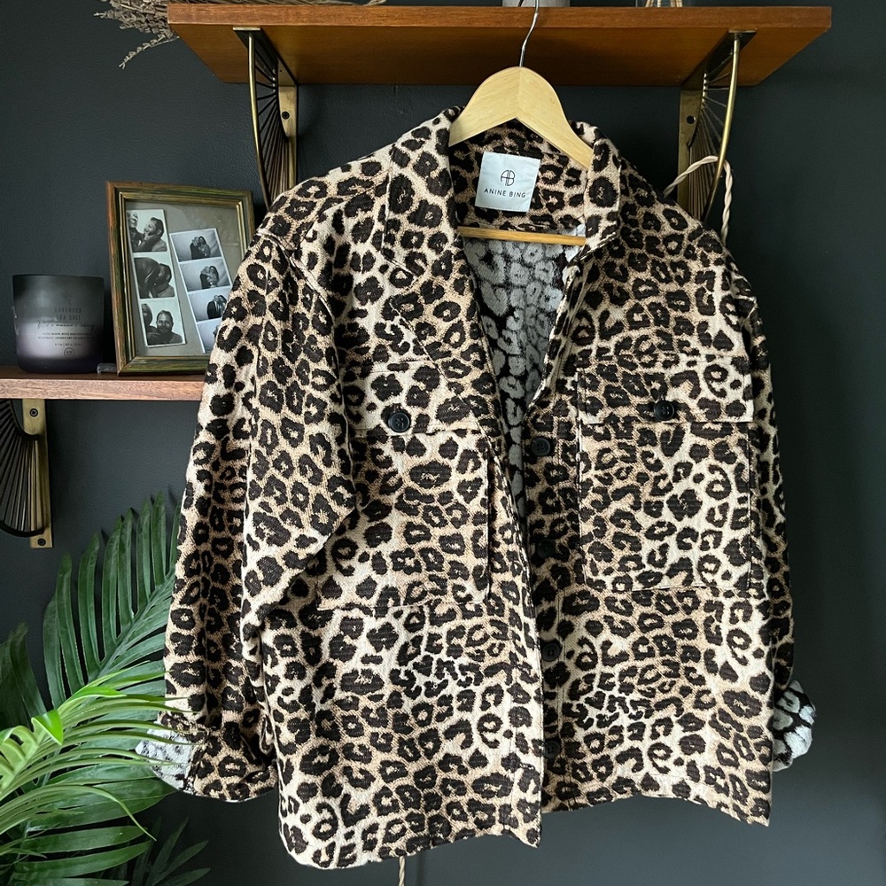 Anine Bing animal print jacket